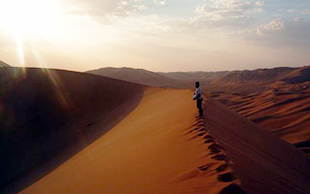 Abendstimmung in der Rub al Khali, Oman