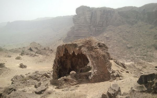 Felsskulptur bei Fizayah, Oman