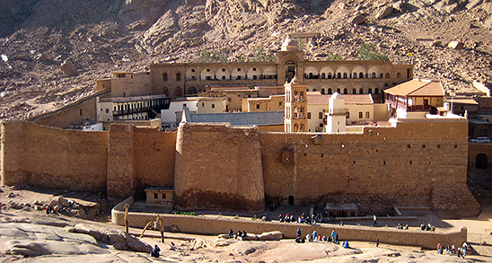 Blick auf das Katharinenkloster, Sinai