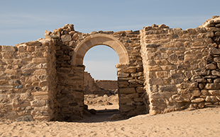 Eingang zur Klosteranlage von Ghazali, Sudan