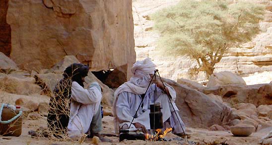 Tuareg bei der Oase Dider, Tassili N'Ajjer, Algerien