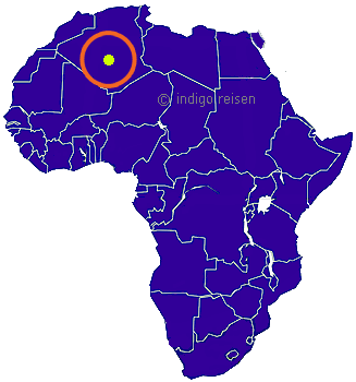 Karte Afrika Méharée Adrar Ahnet, Algerien