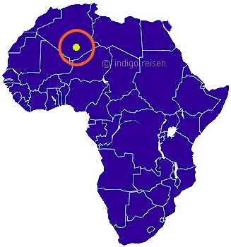 Karte Afrika Méharée Hoggar, Algerien