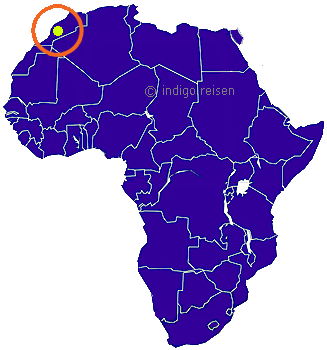 Karte Afrika Kameltrekking Foum Chenna, Marokko