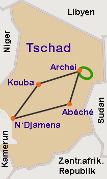 Karte Méharée Bachikele, Tschad